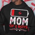 Funny Mom Of 2 Boys From Son Mothers Day Birthday Women Hoodie Funny Gifts