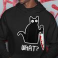Murder Cat Black Cat Murderous With Knife Halloween Hoodie Unique Gifts