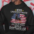 Funny Never Underestimate An Old Man With A Rottweiler Hoodie Funny Gifts