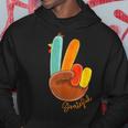 Peace Sign Turkey Hand Cool Thanksgiving Hippie Men Hoodie Personalized Gifts