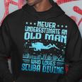 Never Underestimate An Old Man Who Loves Scuba Diving Hoodie Personalized Gifts