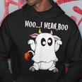 Ghost Cow Moo I Mean Boo Funny Halloween Cow Boo Hoodie Unique Gifts