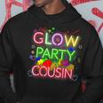 Glow Party Squad Cousin Paint Splatter Glow Party Matching Hoodie Unique Gifts