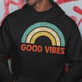 Good Vibes Only Funny Positive Inspirational Retro Hoodie Unique Gifts