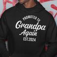 Grandpa Again 2024 Promoted To Grandpa Agian 2024 Hoodie Funny Gifts