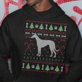 Greyhound Ugly Sweater Christmas Dog Lover Hoodie Unique Gifts