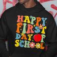 Groovy Happy First Day Of School Back To School Teachers Hoodie Funny Gifts