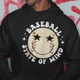 Groovy Smile Face Retro Game Day Baseball Player Fans Lover Hoodie Unique Gifts