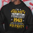Grumpy Old Man Born In February 1963 57Th Birthday Hoodie Unique Gifts