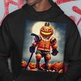 Halloween Hockey Season Pumpkin Player Hoodie Funny Gifts