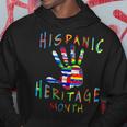 Hand National Hispanic Heritage Month All Countries Flag Hoodie Unique Gifts