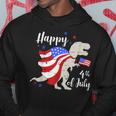 Happy 4Th Of July Independence Day With Trex Dinosaur Hoodie Unique Gifts