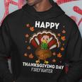 Happy Thanksgiving Day Funny Turkey Firefighter Hoodie Unique Gifts