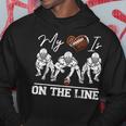 My Heart Is On The Line Offensive Lineman Vintage Football Hoodie Unique Gifts