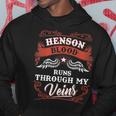 Henson Blood Runs Through My Veins Family Christmas Hoodie Funny Gifts