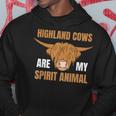 Highland Cows Are My Spirit Animal Highland Cow Lover Hoodie Unique Gifts