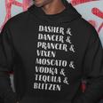 Holiday Cheer Gifts Reindeer And Alcohol Names Hoodie Unique Gifts