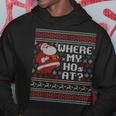 Where My Hos At Ugly Christmas Sweater Style Couples Hoodie Unique Gifts
