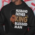 Husband Father King Blessed Man Afro Hoodie Unique Gifts