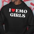 I Heart Emo Girls Funny Quote Red Heart Emo Girl Style Hoodie Personalized Gifts