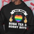 I Just Want K-Pop & Horny Boys K-Pop Hoodie Unique Gifts