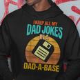 I Keep All My Dad Jokes In A Dad-A-Base Vintage Fathers Day Hoodie Funny Gifts