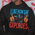 I Like How He Bangs Fireworks Funny 4Th Of July Couple Hoodie Personalized Gifts