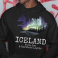 Iceland Map Fire Ice Northern Light Icelandic Souvenir Hoodie Unique Gifts