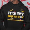 Its My Birthday Construction Family Birthday Party Hoodie Unique Gifts