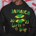 Jamaica 2023 Girls Trip With Jamaican Flag And Kiss Lips Hoodie Funny Gifts