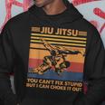Jiu Jitsu You Cant Fix Stupid But I Can Choke It Out Hoodie Unique Gifts