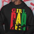 Junenth Black Afro Fathers Day Girl Dad Father Melanin Hoodie Unique Gifts