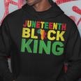 Junenth Black King Melanin Dad Fathers Day Black Pride Hoodie Unique Gifts