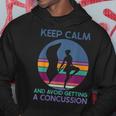 Keep Calm And Avoid Getting A Concussion Retro Color Guard Hoodie Unique Gifts