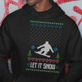 Let It Snow Ugly Christmas Apparel Snowboard Hoodie Unique Gifts