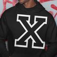Letter X Alphabet Name Athletic Sports Monogram Outline Hoodie Unique Gifts