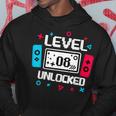 Level 8 Unlocked Gamer 8Th Birthday Video Game Lovers Hoodie Unique Gifts
