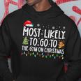 Most Likely To Go To The Gym On Christmas Family Pajamas Hoodie Unique Gifts