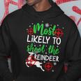 Most Likely To Shoot The Reindeer Holiday Christmas Hoodie Unique Gifts