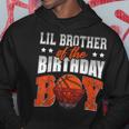 Lil Brother Of The Birthday Boy Basketball Family Baller Hoodie Unique Gifts