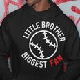 Little Brother Biggest Fan Baseball Season For Boys Game Day Hoodie Unique Gifts
