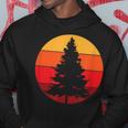 Lone Forest Rocky Mountain Pine Tree With Vintage Retro Sun Hoodie Unique Gifts