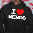 I Love Nerds I Pixel Heart Nerds Video Games Hoodie Unique Gifts