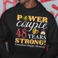 Married 48 Years Power Couple 48Th Wedding Anniversary Hoodie Unique Gifts