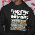 Medicine For Happiness Pill Box Animals Dog Breeds Puppies Hoodie Unique Gifts