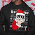 Mele Kalikimaka Ugly Sweater Christmas Santa Shaka Hawaii Hoodie Unique Gifts
