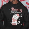 Meowy Catmas Meowy Xmas Winter Holidays Reindeer Cat Lovers Hoodie Unique Gifts