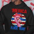 Merica Flock Yeah 4Th July Funny Patriotic Flamingo 1 Hoodie Unique Gifts