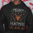 Merry Huntmas Hunting Ugly Christmas Sweater For Deer Hunter Hoodie Unique Gifts