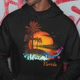 Miami Florida Beach Summer Vacation Palm Trees Sunset Men Florida Gifts & Merchandise Funny Gifts Hoodie Unique Gifts